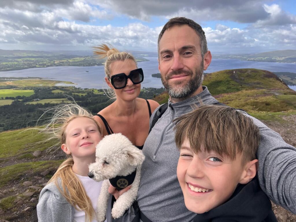 Gilles Baudet with his family on a family day out