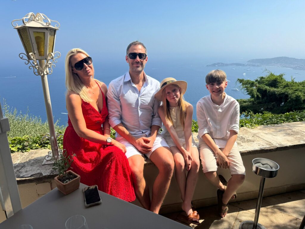 Gilles Baudet on holiday with his family